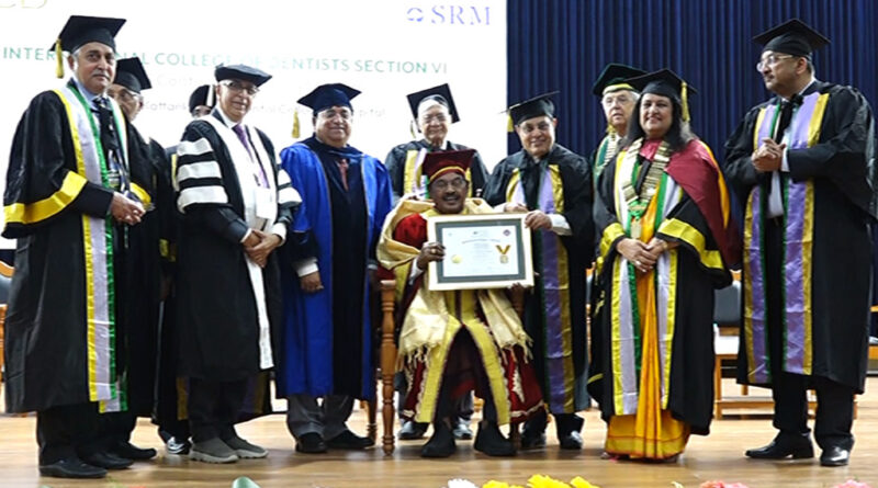 SRM Chancellor Conferred Honorary Fellowship by International College of Dentistry