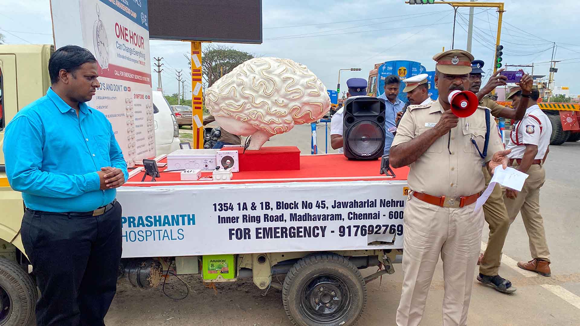 பிரசாந்த் மருத்துவமனையின் பக்கவாதம் குறித்த விழிப்புணர்வு பிரச்சாரம்